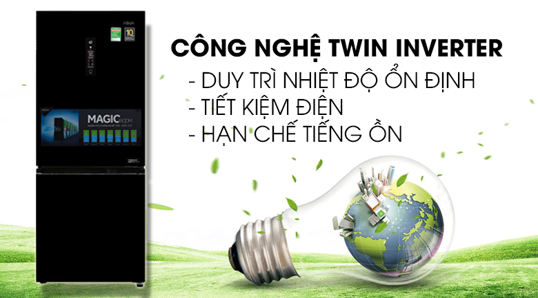 Công nghệ Twin Inverter duy trì nhiệt độ ổn định, tiết kiệm điện và hạn chế tiếng ồn
