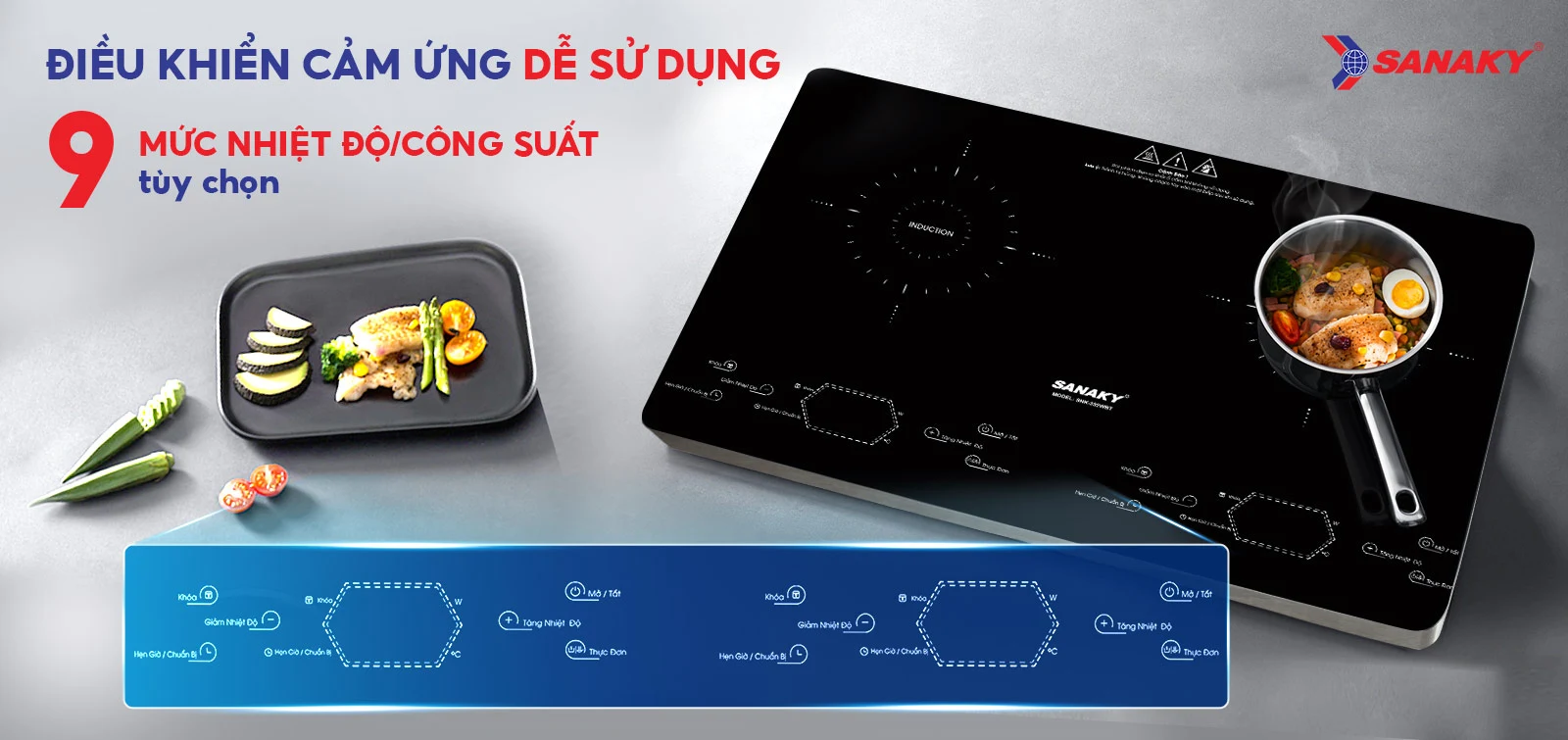 Bảng điều khiển cảm ứng dễ sử dụng