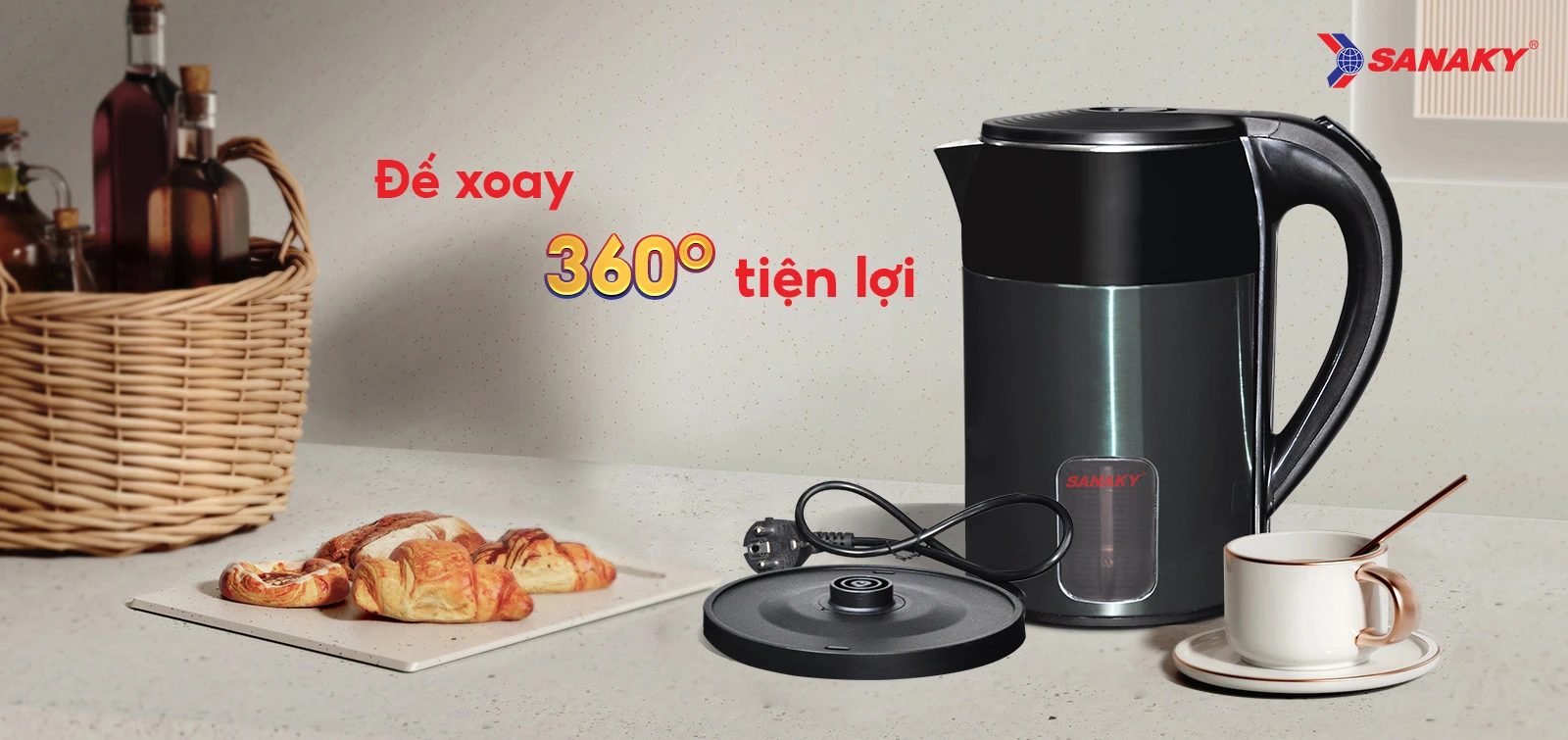 Thiết kế hiện đại 2 lớp với dung tích 1,8L
