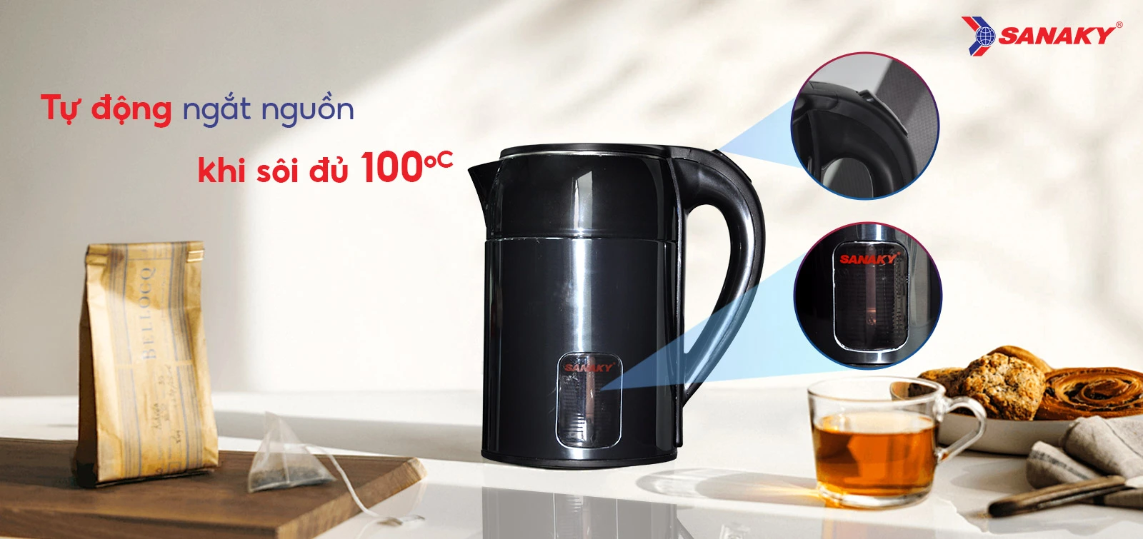 Thiết kế hiện đại 2 lớp với dung tích 1,8L