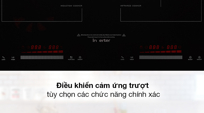 Bếp từ hồng ngoại Junger SIS-66 - Bảng điều khiển cảm ứng Bếp từ hồng ngoại Junger SIS-66 - Bảng điều khiển cảm ứng