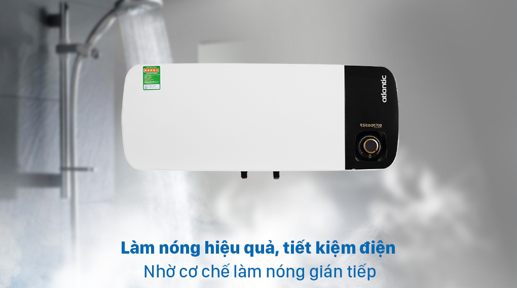 Bình nóng lạnh gián tiếp Atlantic 30 lít 2500W Neo Max SWH 30H M-2 833023 - Làm nóng gián tiếp tiết kiệm điện