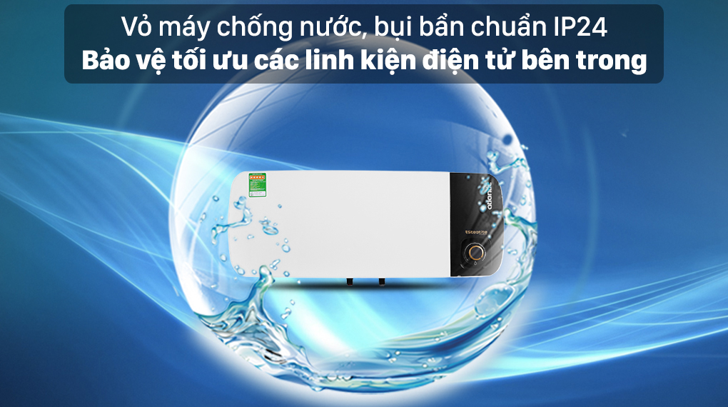 Bình nóng lạnh gián tiếp Atlantic 30 lít 2500W Neo Max SWH 30H M-2 833023 - Vỏ chống nước IP24 chống gỉ sét, bền bỉ