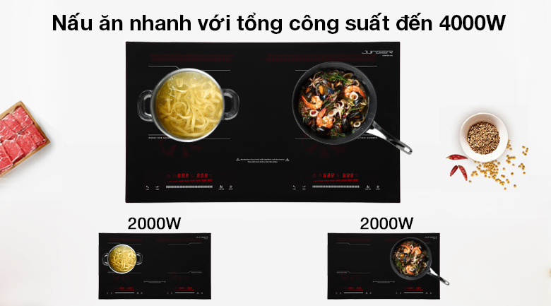 Nấu ăn nhanh - Bếp từ đôi Junger MK-22