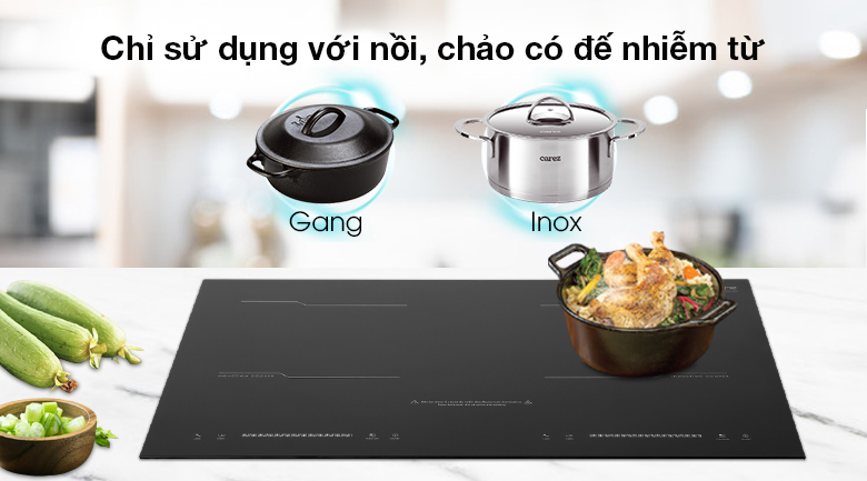 Loại nồi sử dụng với Bếp từ đôi Junger MK-22