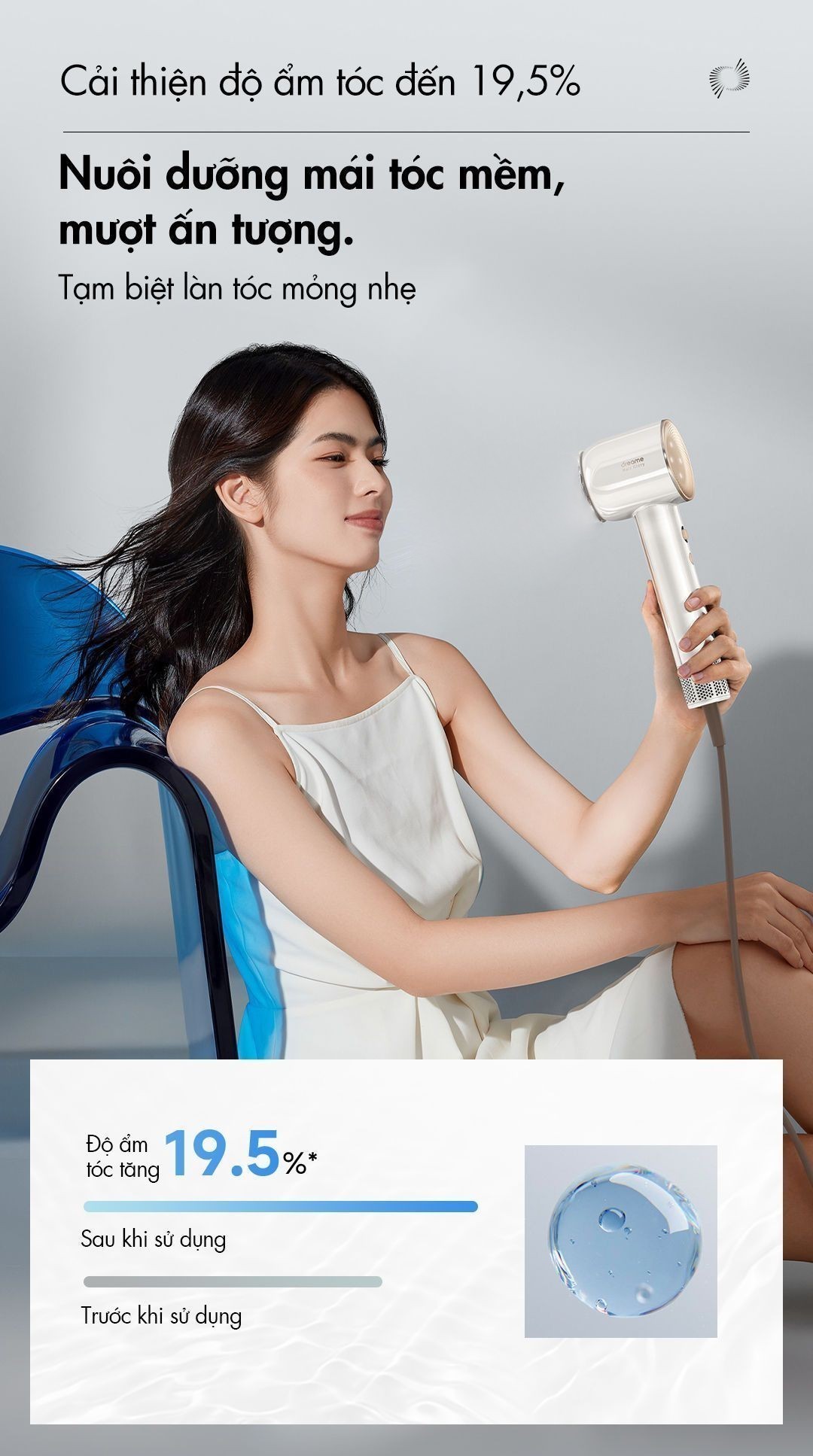 Cải thiện độ ẩm tóc
