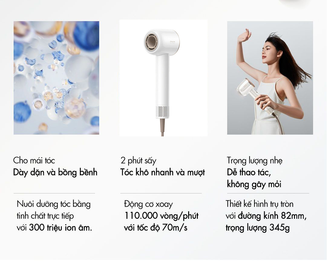 Sấy khô nhanh trong vòng 2 phút