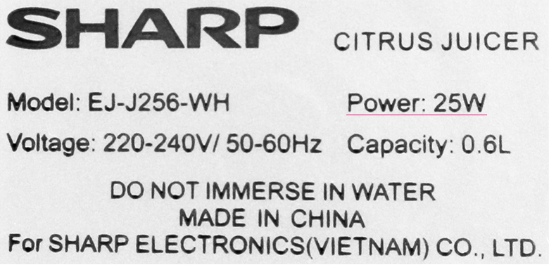 Vắt hiệu quả - Máy vắt cam Sharp EJ-J256-WH Vắt hiệu quả - Máy vắt cam Sharp EJ-J256-WH