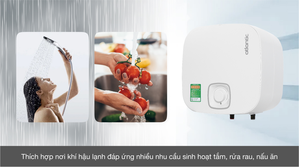 Bình nóng lạnh gián tiếp Atlantic 15 lít 2500W NANTO LITE SWH 15A M-N1 - Cơ chế làm nóng gián tiếp