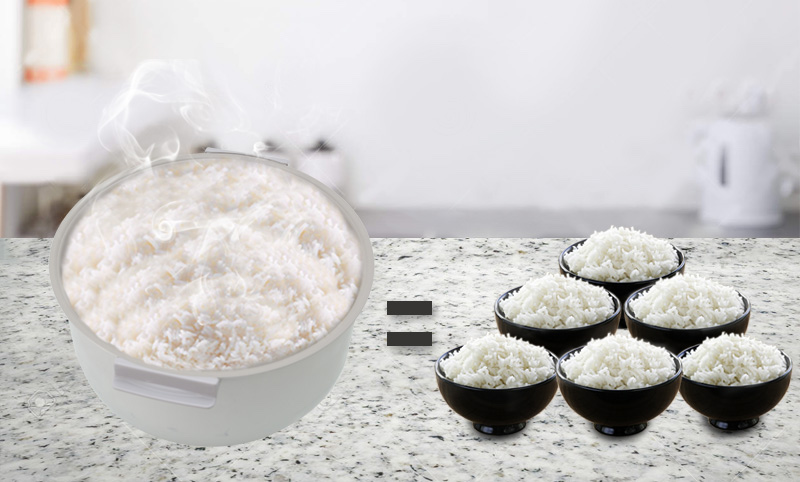  Dung tích 1.8 lít thích hợp gia đình có từ 4 đến 6 người ăn