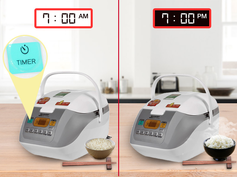 Hẹn giờ nấu tự động tiện lợi