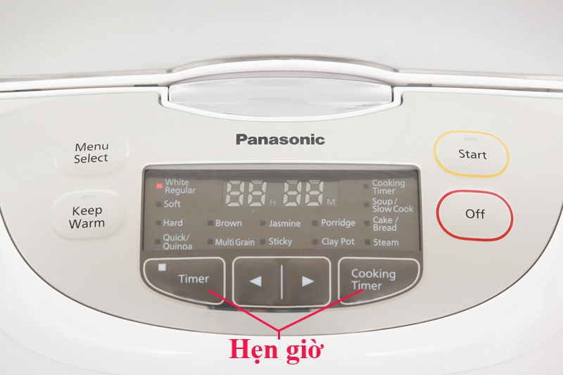 Hẹn giờ nấu tiện dụng - Nồi cơm điện tử Panasonic SR-CX188SRA
