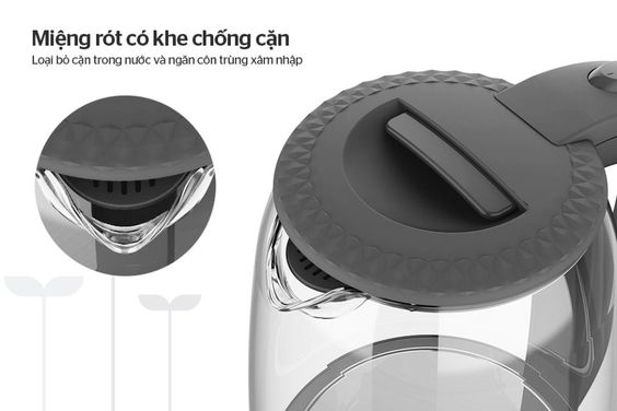 Miệng rót tích hợp khe chống cặn