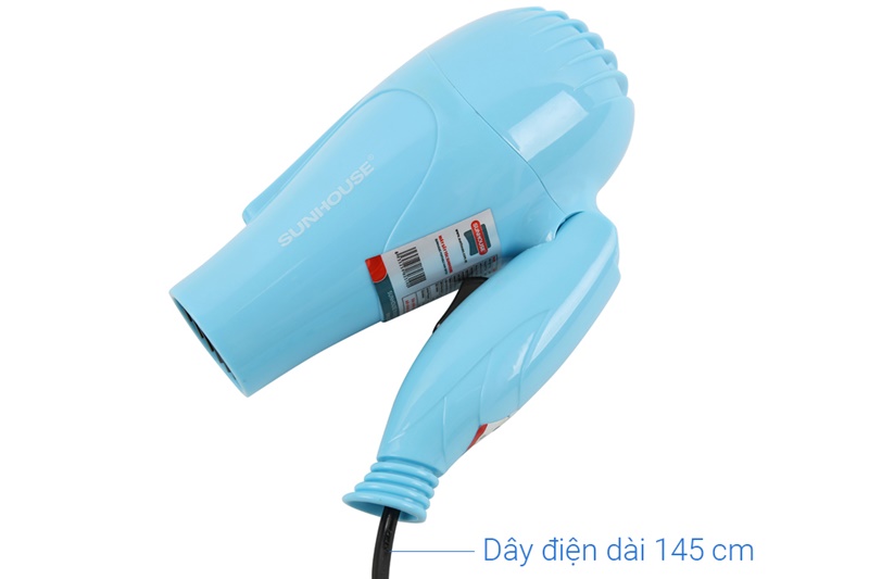 Máy có dây điện dài 145 cm - Máy sấy tóc Sunhouse SHD2305 xanh