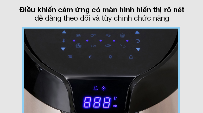 Nồi chiên không dầu Tefal EY701D15 5.6 lít - Bảng điều khiển cảm ứng Nồi chiên không dầu Tefal EY701D15 5.6 lít - Bảng điều khiển cảm ứng
