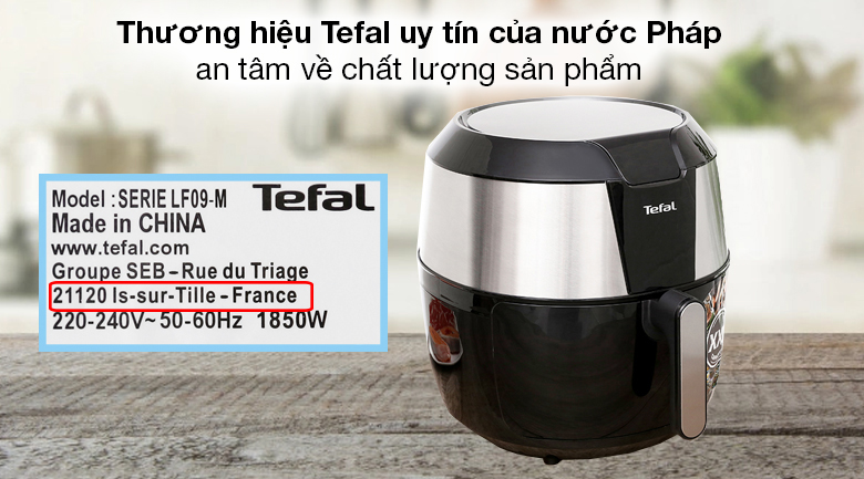 Nồi chiên không dầu Tefal EY701D15 5.6 lít - Yên tâm về chất lượng và thiết kế với thương hiệu nước Pháp danh tiếng - Tefal Nồi chiên không dầu Tefal EY701D15 5.6 lít - Yên tâm về chất lượng và thiết kế với thương hiệu nước Pháp danh tiếng - Tefal