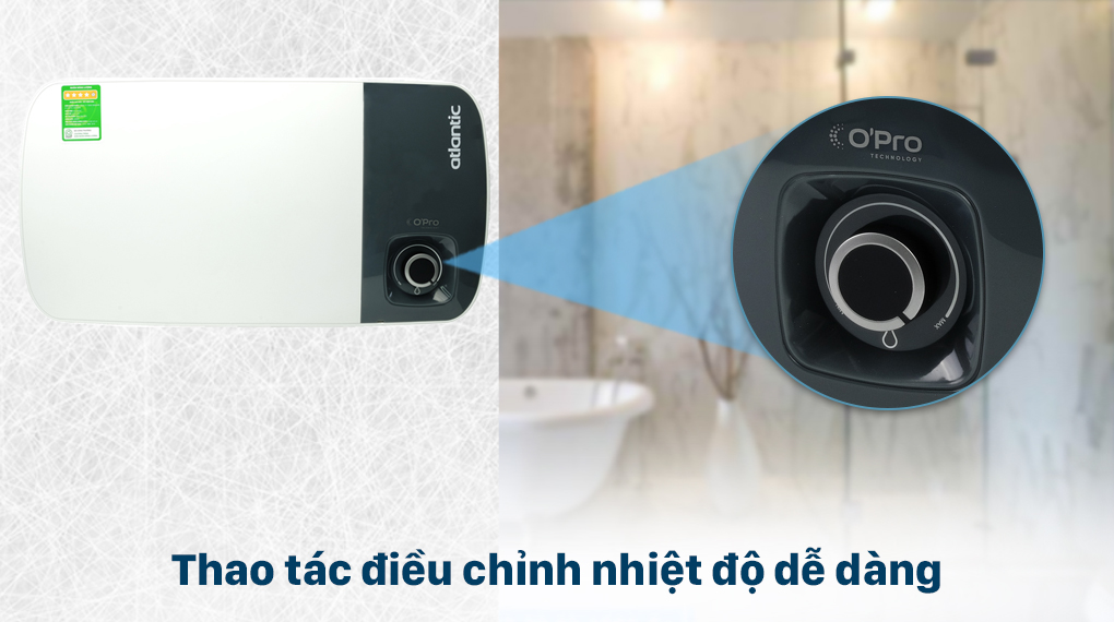 Bình nước nóng Atlantic 30 lít SWH 30H M-3 NEO PLUS 833026 - thao tác dễ dàng