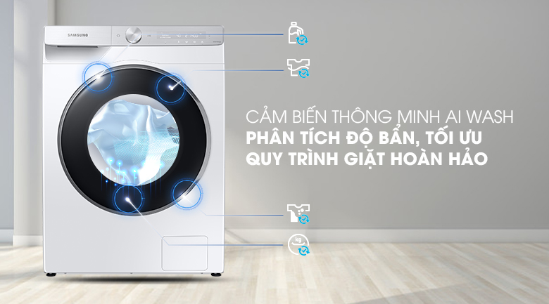 Giặt cảm biến thông minh AI Wash phân tích độ bẩn, tối ưu quy trình giặt hoàn hảo