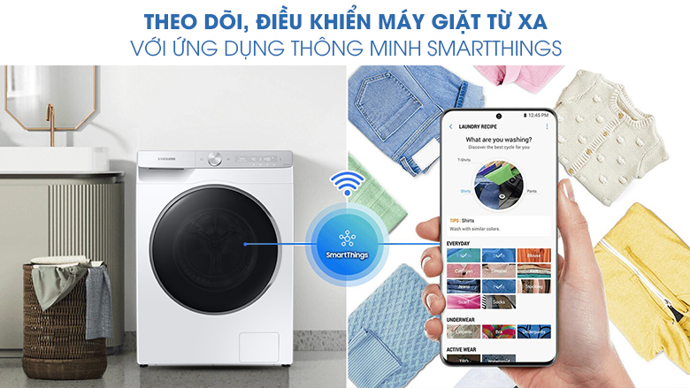 Theo dõi, điều khiển máy giặt từ xa với ứng dụng SmartThings