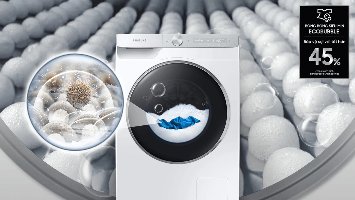 Công nghệ giặt bong bóng siêu mịn Eco Bubble