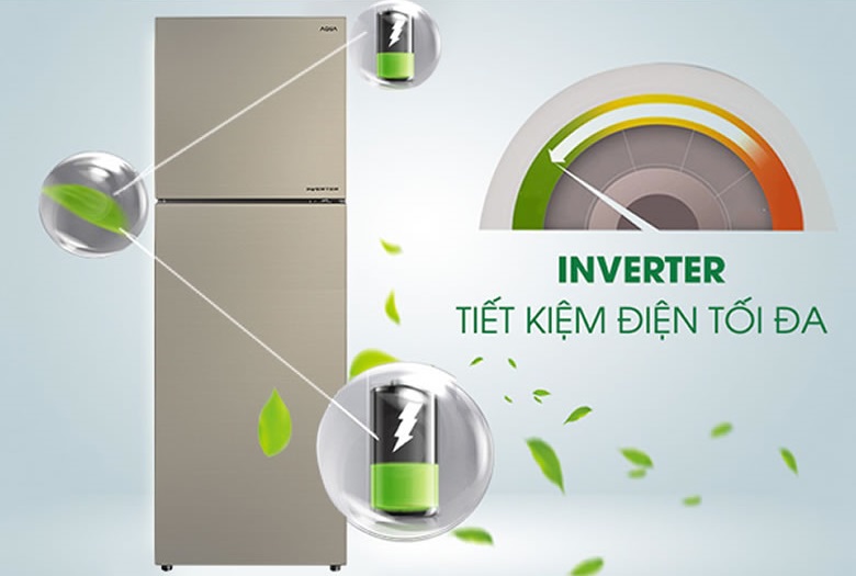 Tủ lạnh trang bị công nghệ Inverter cho khả năng vận hành ổn định, làm lạnh nhanh và tiết kiệm điện năng hiệu quả