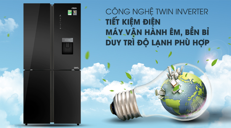 Tủ lạnh Twin Inverter giúp tiết kiệm điện, vận hành êm và làm lạnh nhanh