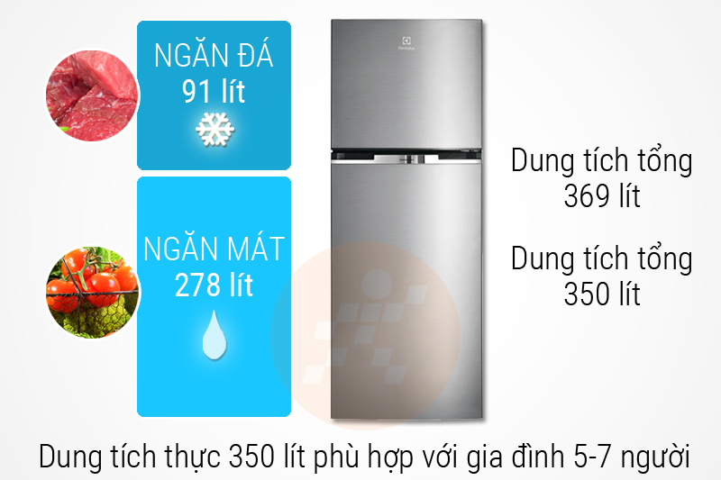 Tủ lạnh Electrolux ETB2100MG (210L) - Inverter