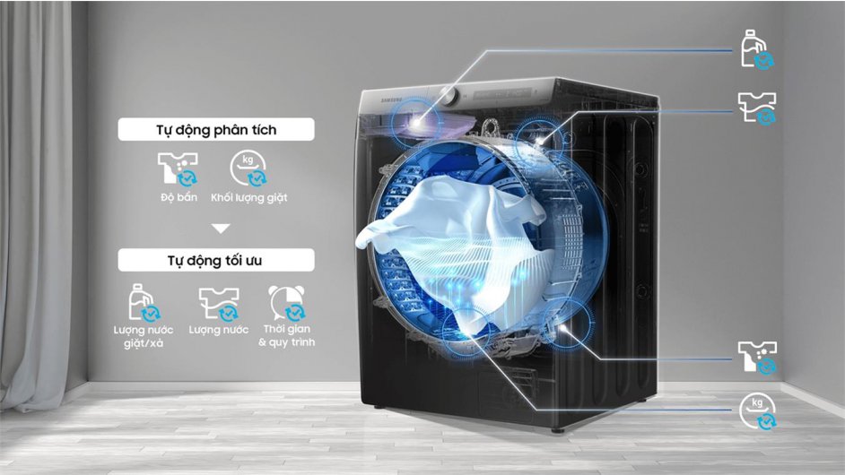 Máy giặt Samsung Inverter 10kg WW10TP44DSB/SV