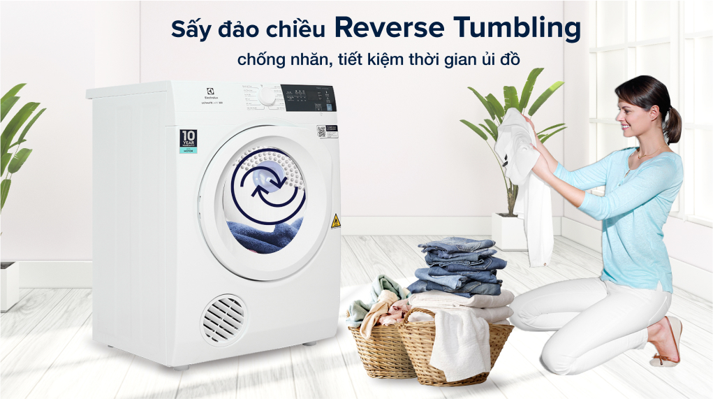 Máy giặt sấy Electrolux Inverter giặt 9 kg - sấy 6 kg EWW9024P5WB - giá  tốt, có trả góp