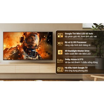 Google Tivi Mini LED Sony AI 4K 65 inch K-65XR50 MODEL 2025