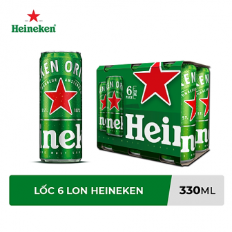 Heineken lon 330ml ( lốc 6 lon )