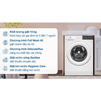 Máy giặt Electrolux UltimateCare 300 Inverter 10 kg EWF1024D3WC New 2026