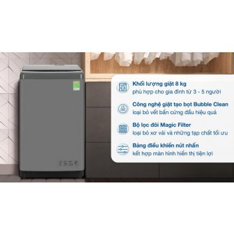 Máy giặt Hisense 8 kg WTZQ8012UT