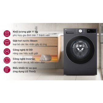Máy giặt LG AI DD Inverter 11 kg FX1411N5G New 2026