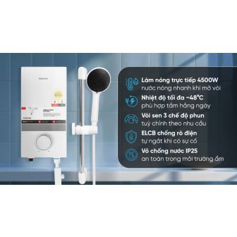 Máy tắm nước nóng trực tiếp Toshiba 4500W TWH-45MCNVN(W)-WB  không bơm new 2026