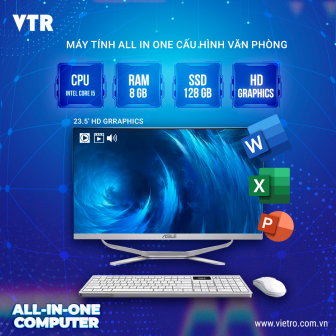 Máy vi tính để bàn All-in-one Pc Intel Core i5, Ram 8G, SSD 128G, 24 inch HD Graphics