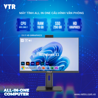 Máy vi tính để bàn All-in-one Pc Intel Core i7, Ram 16GB, SSD 256GB, 24 inch HD Graphics