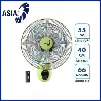 Quạt treo tường Asia VY377292 có điều khiển ( Màu xanh lá )