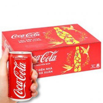 Thùng 24 Lon Nước Giải Khát Có Gas Coca-Cola 235ml lon - Original
