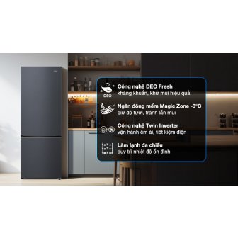 Tủ lạnh Aqua Inverter 292 lít AQR-B360MA(SLB) new 2026