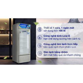Tủ mát Hoà Phát 195 lít HSR S6195 New 2026
