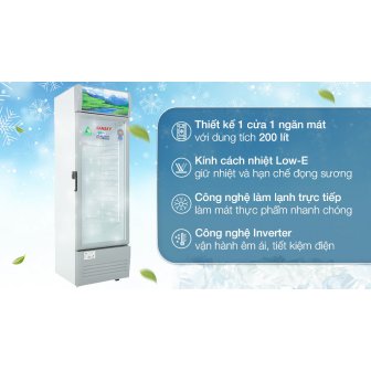 Tủ Mát Sanaky Inverter 200 Lít VH-258K3L new